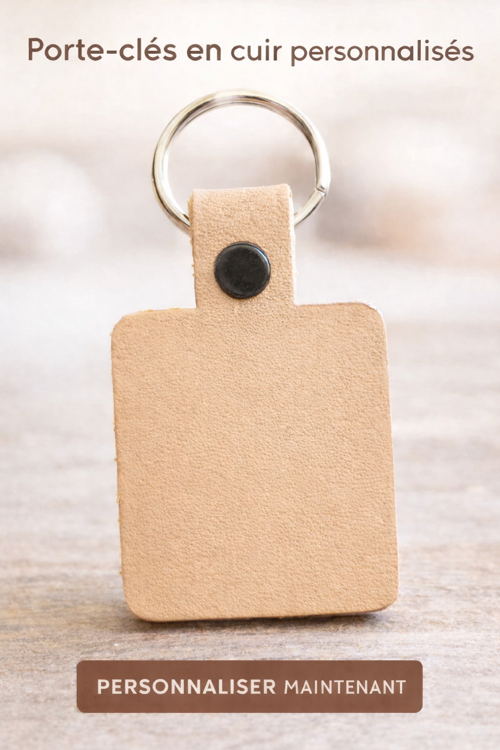 Porte clef personnalisée carré