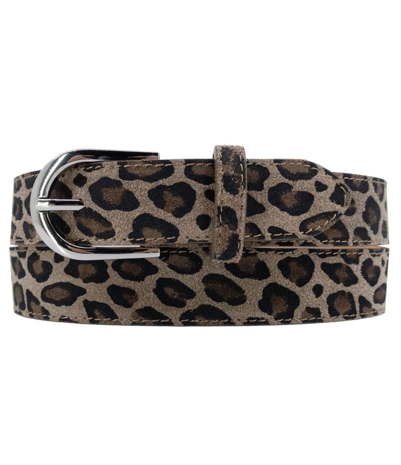 Ceinture femme en daim léopard – 2,5 cm